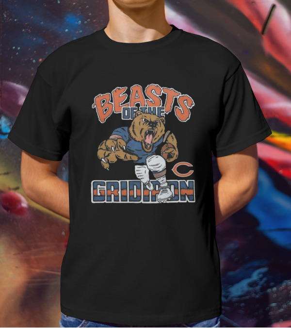 Chicago Bears Beasts Of The Gridiron Football Crossover T-Shirt