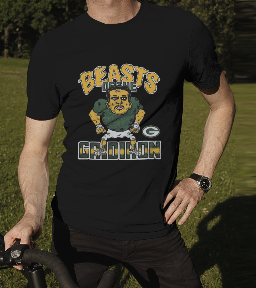 Green Bay Packers Beasts Of The Gridiron Football Player T-Shirt