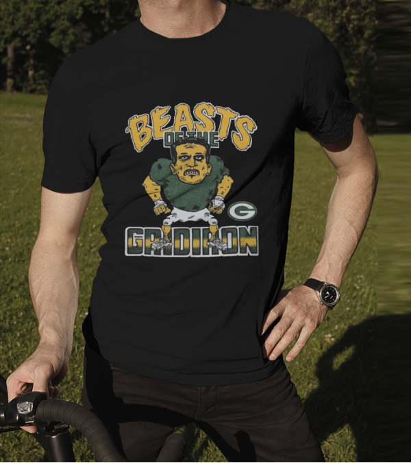 Green Bay Packers Beasts Of The Gridiron Football Player T-Shirt