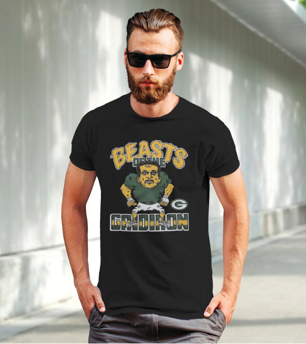 Green Bay Packers Beasts Of The Gridiron Football Player T-Shirt