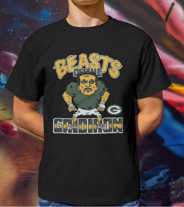 Green Bay Packers Beasts Of The Gridiron Football Player T-Shirt