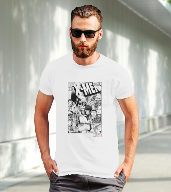 Classic Marvel Comic X-Men Wolverine Team Cover T-Shirt