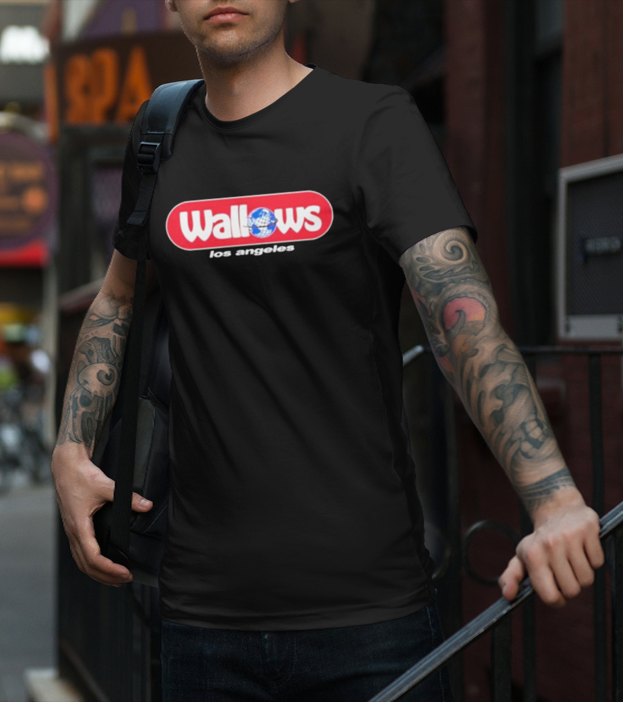 Wallows Los Angeles With Globe Graphic Circle T-Shirt