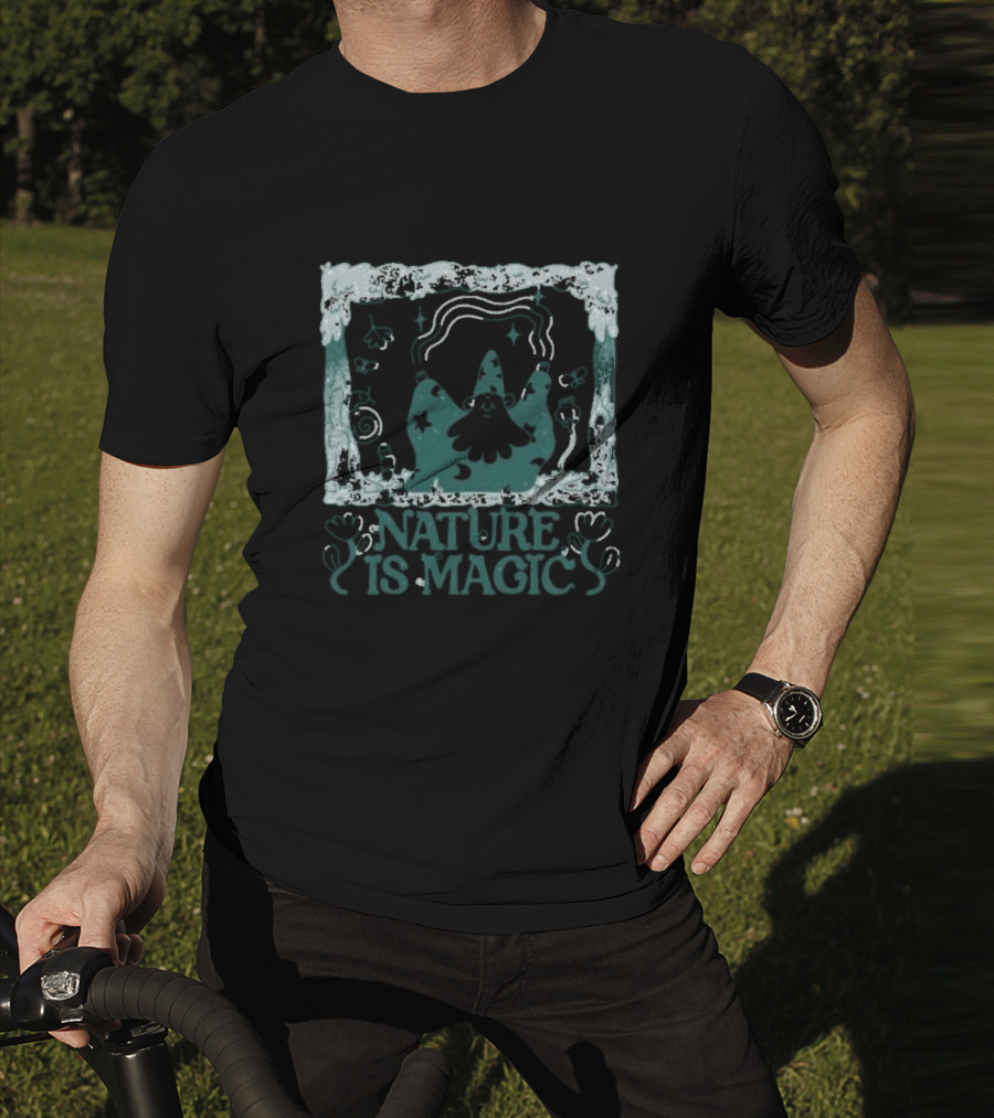 Nature Is Magic Wizard Stars And Flowers T-Shirt