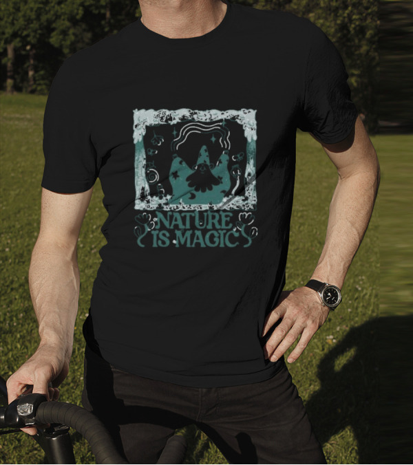Nature Is Magic Wizard Stars And Flowers T-Shirt