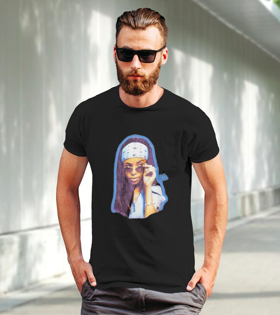 Zayn Malik Aaliyah Bandana Sunglasses Airbrush Purple T-Shirt