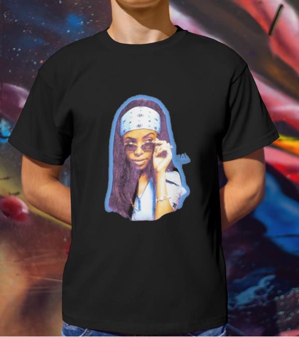 Zayn Malik Aaliyah Bandana Sunglasses Airbrush Purple T-Shirt