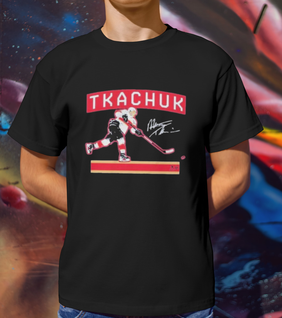 Tkachuk Slap Shot Autograph Player Signage T-Shirt