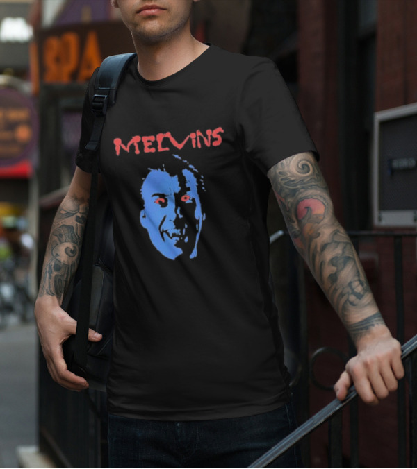 Melvins Christopher Iconic Blue Face With Red Eyes T-Shirt