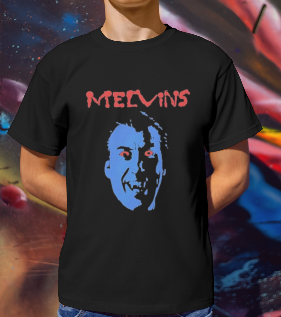 Melvins Christopher Iconic Blue Face With Red Eyes T-Shirt