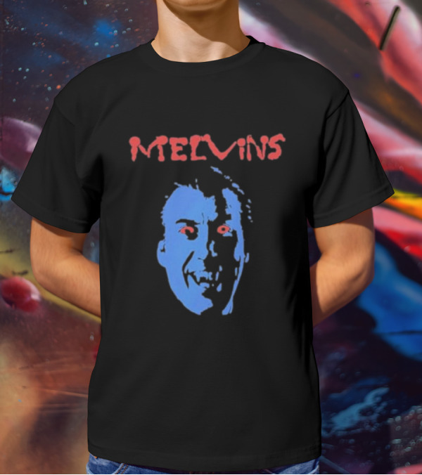 Melvins Christopher Iconic Blue Face With Red Eyes T-Shirt