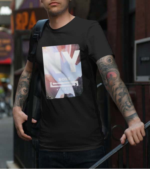 NY Boss Stereo Skyscraper Cityscape T-Shirt