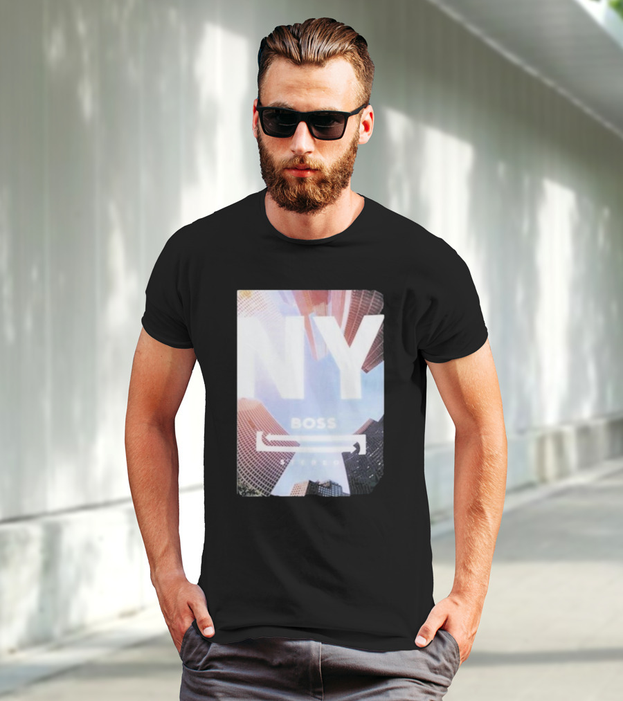 NY Boss Stereo Skyscraper Cityscape T-Shirt