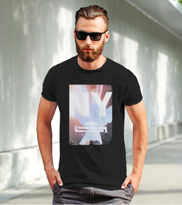 NY Boss Stereo Skyscraper Cityscape T-Shirt