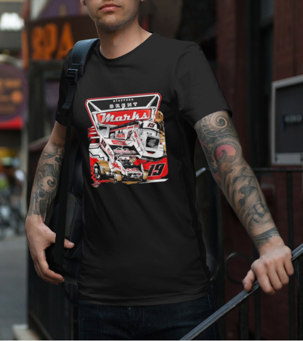Nineteen Brent Marks Racing Car 19 Motorsport T-Shirt