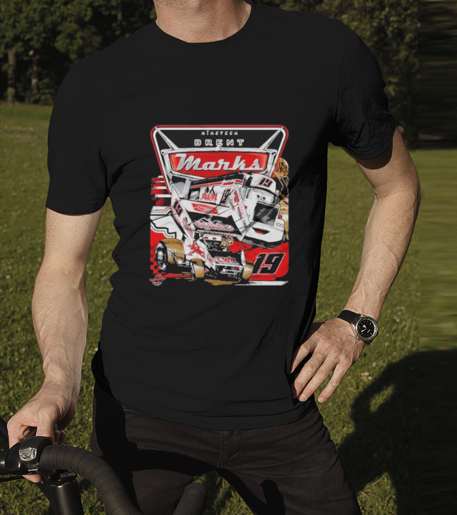 Nineteen Brent Marks Racing Car 19 Motorsport T-Shirt