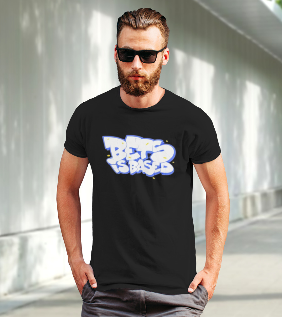 Bets Is Based Graffiti Style Text With Yellow Highlights T-Shirt