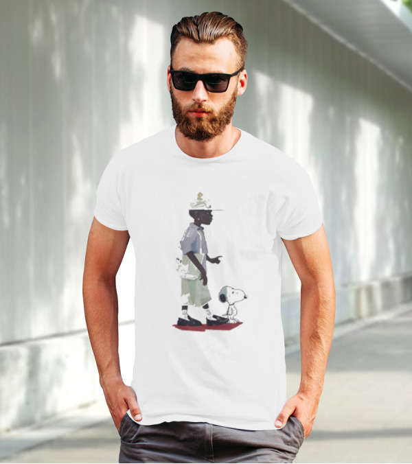 Black Woman With Snoopy Peanuts T-Shirt