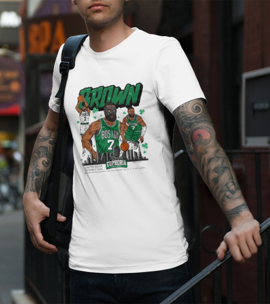 Boston Celtics Jaylen Brown Exclusive Basketball Planet Euphoria T-Shirt