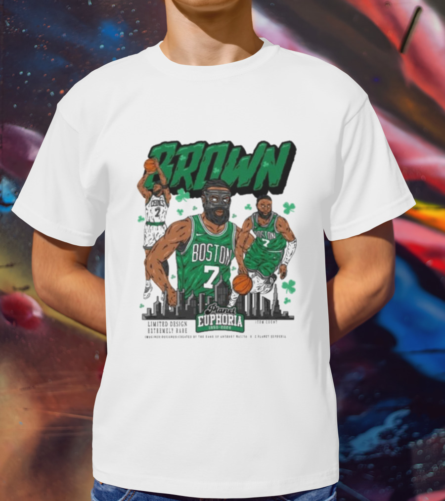 Boston Celtics Jaylen Brown Exclusive Basketball Planet Euphoria T-Shirt