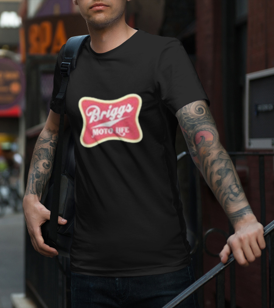 Briggs Moto Life Red Emblem T-Shirt