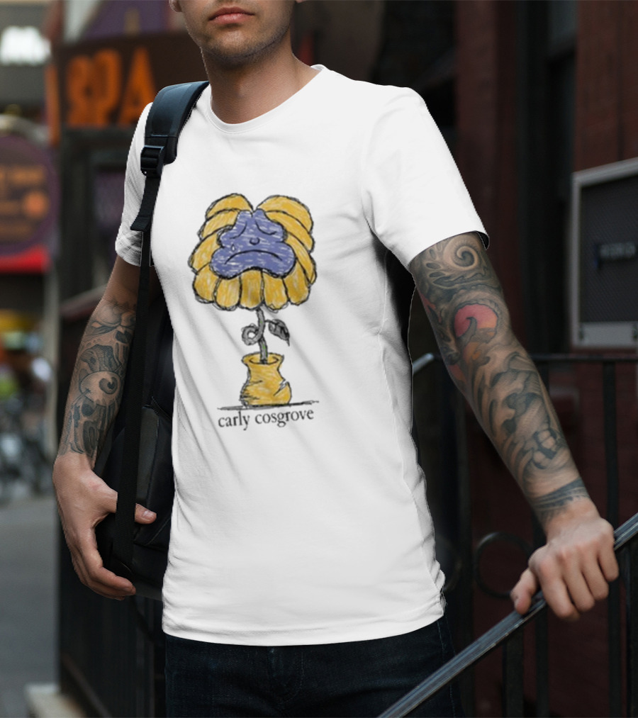 Carly Cosgrove Sad Face Flowerpot T-Shirt