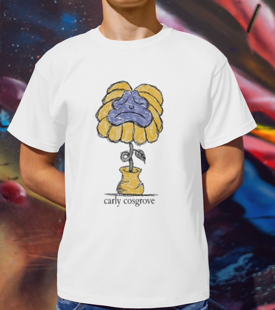 Carly Cosgrove Sad Face Flowerpot T-Shirt