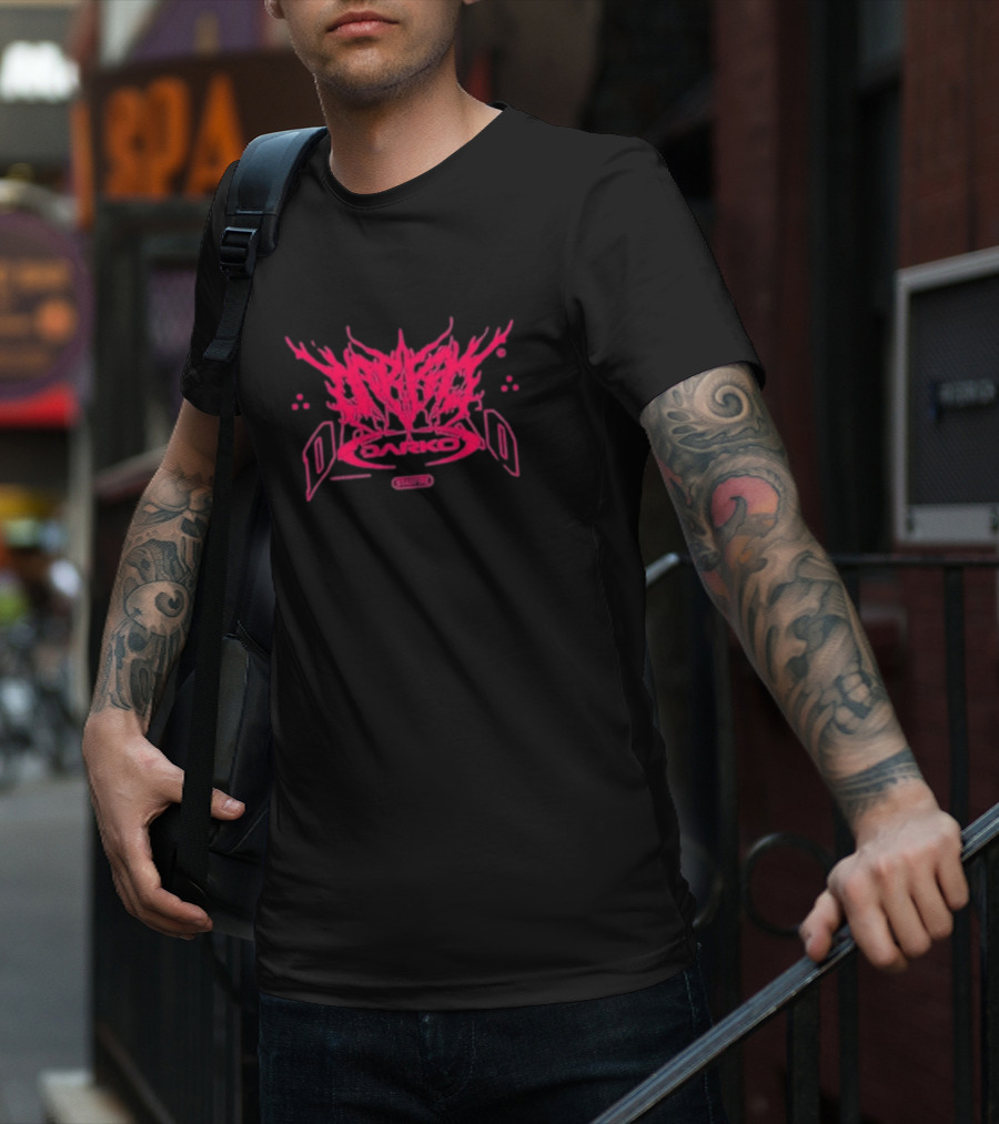 Darko Starfire Brutal Logo Art With Fiery Abstract Typography T-Shirt