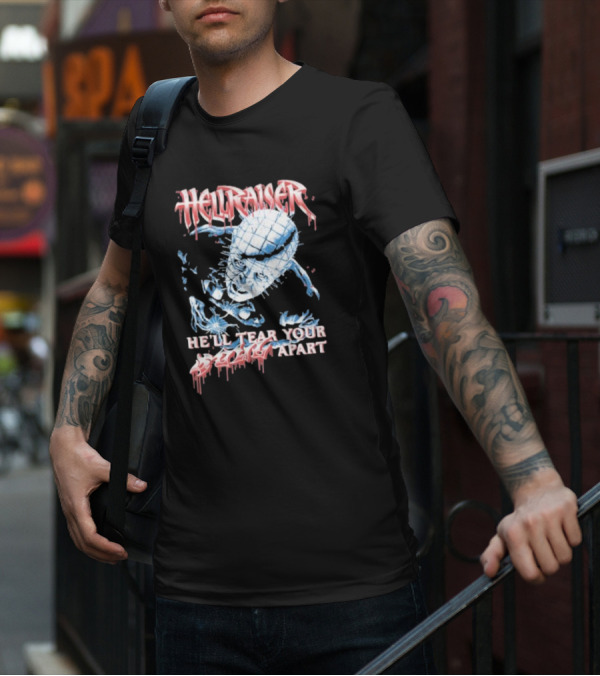 Hellraiser He'll Tear Your Soul Apart Pinhead Horror T-Shirt
