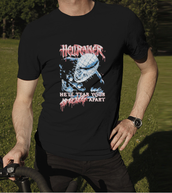 Hellraiser He'll Tear Your Soul Apart Pinhead Horror T-Shirt