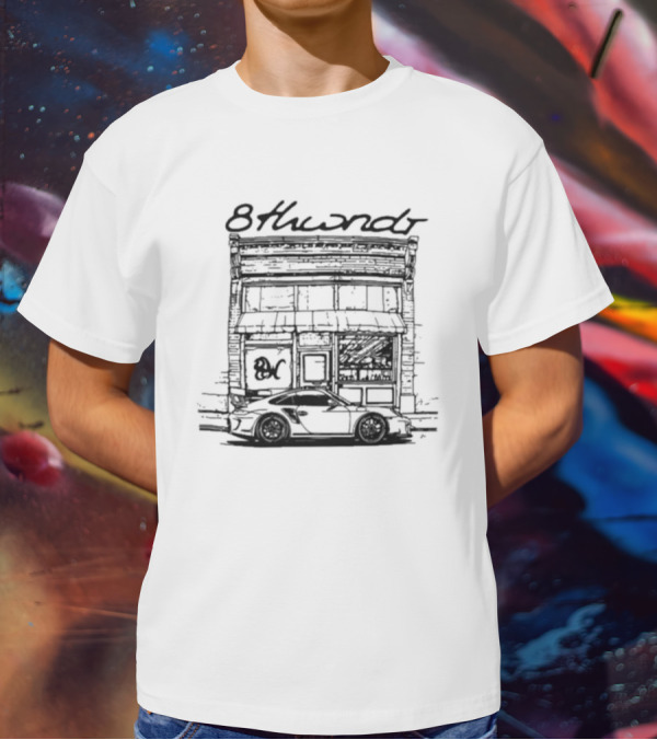 8thwndr Cafe Classic Car T-Shirt