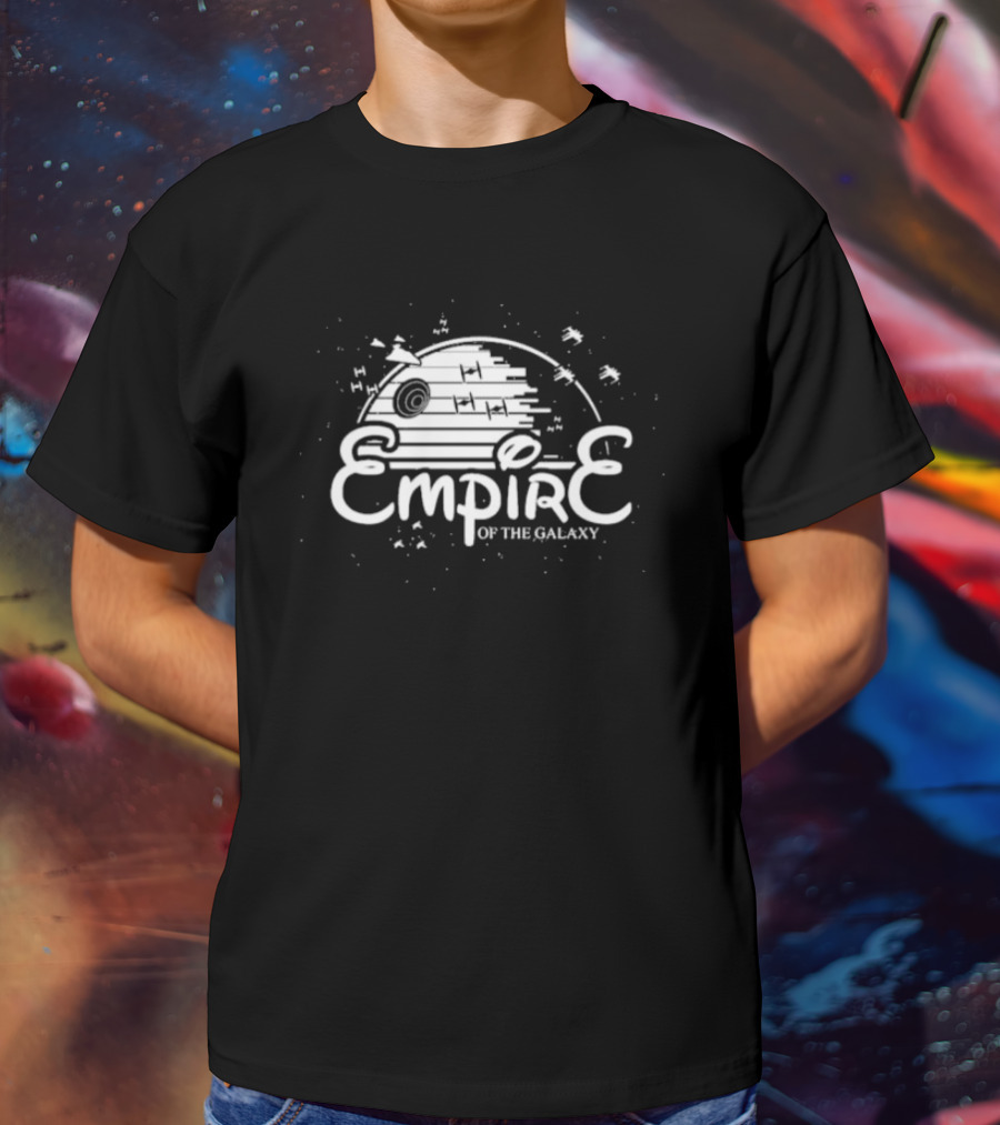 Empire Of The Galaxy Death Star And Tie Fighters T-Shirt