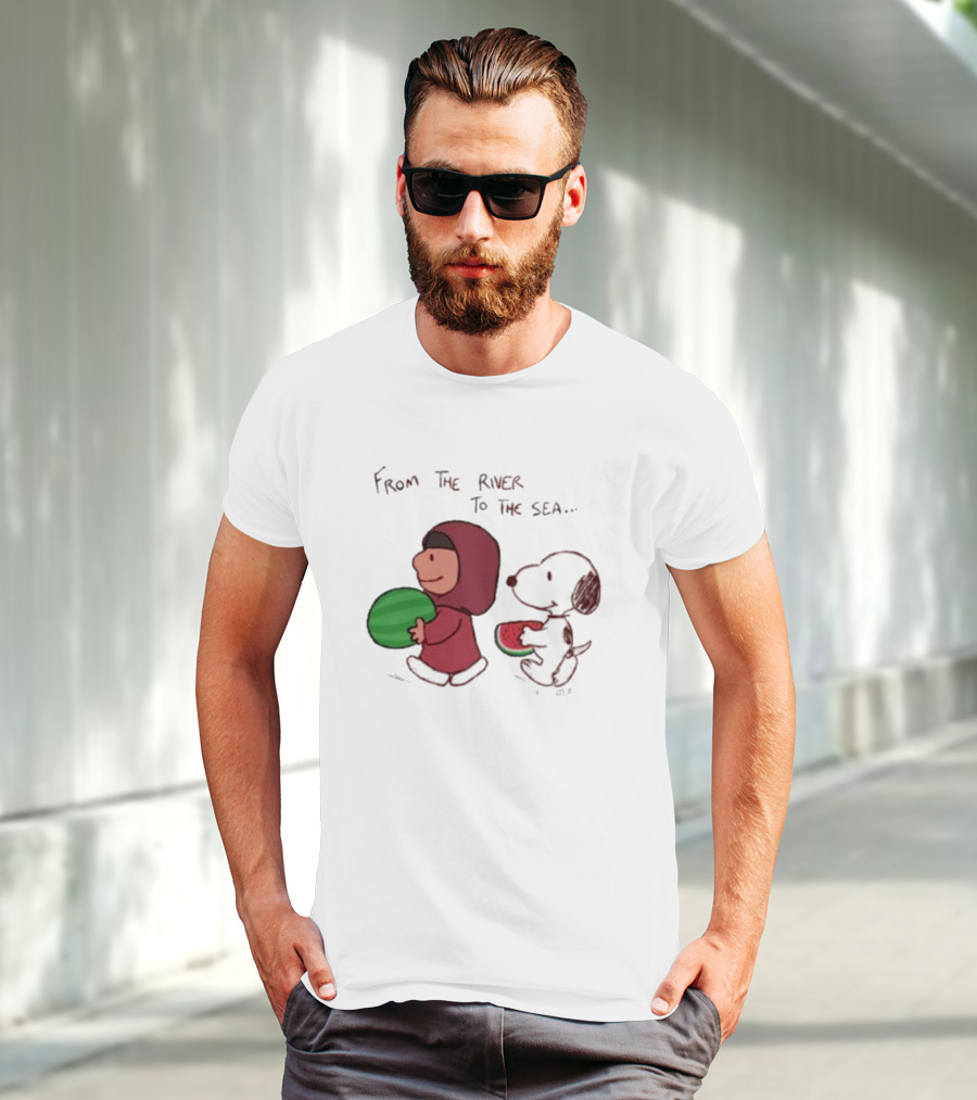 From The River To The Sea Peanuts Watermelon Walk T-Shirt