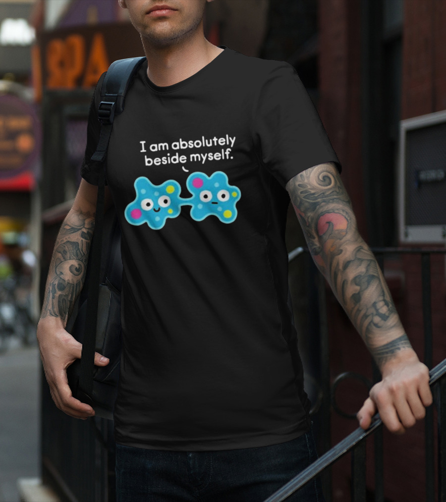 I Am Absolutely Beside Myself Cute Amusing Two Cells Bow Tie T-Shirt