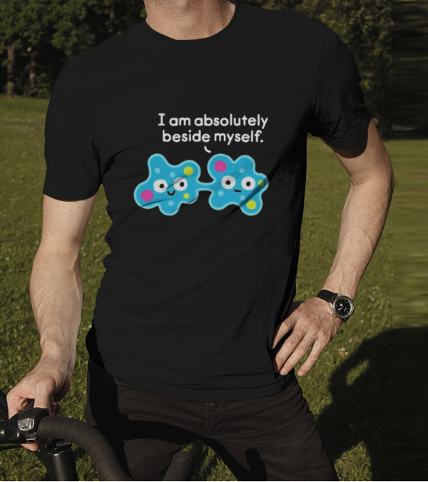 I Am Absolutely Beside Myself Cute Amusing Two Cells Bow Tie T-Shirt