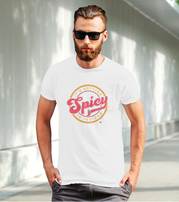It’s Getting Spicy In Indiana Pepper Circle T-Shirt