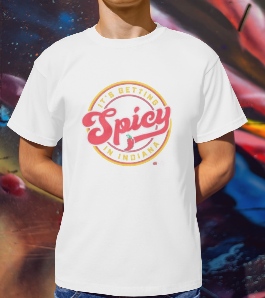 It’s Getting Spicy In Indiana Pepper Circle T-Shirt