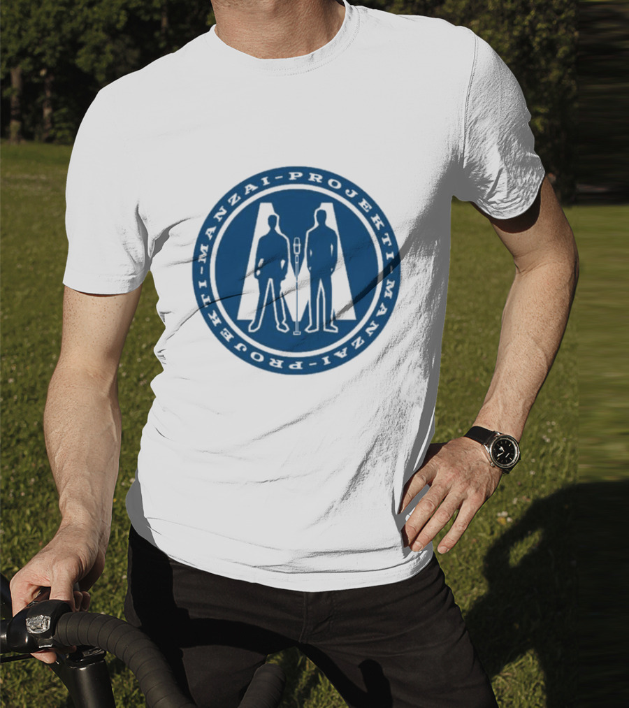 Manzai Projekti Circle Logo With Silhouetted Figures T-Shirt