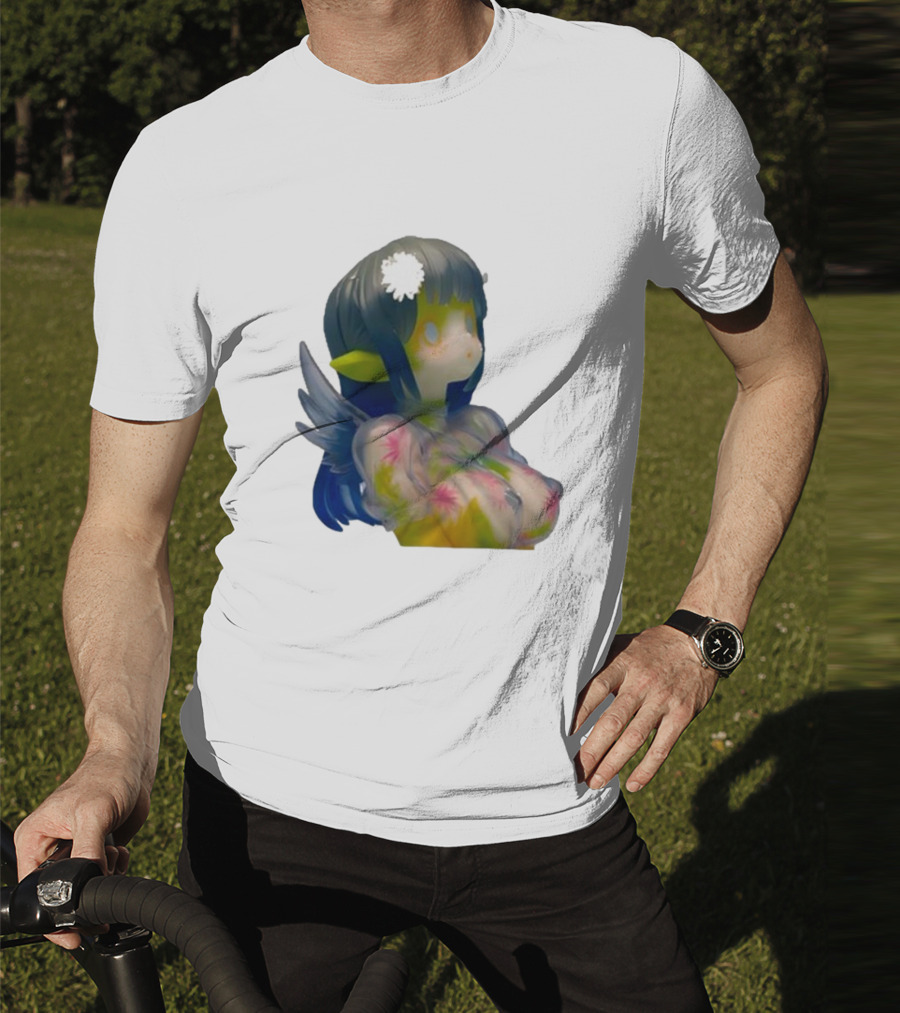 Kikillopieces Makino Fantasy Figurine With Elf Ears And Floral T-Shirt