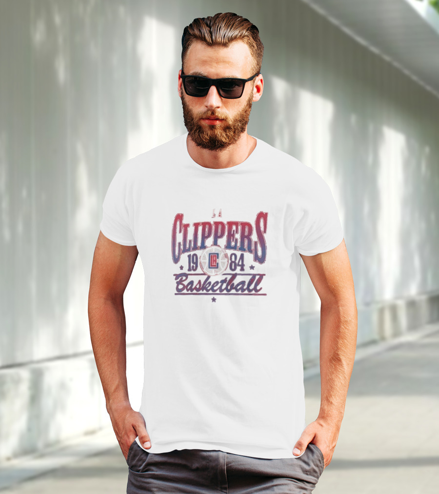 LA Clippers Basketball 1984 Retro Style Fanatics Give And Go Play T-Shirt