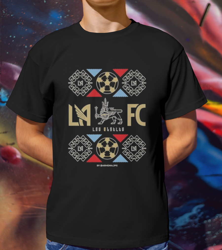 LAFC 500 Level Armenian Heritage Night LA Football Club Armenian Motifs T-Shirt
