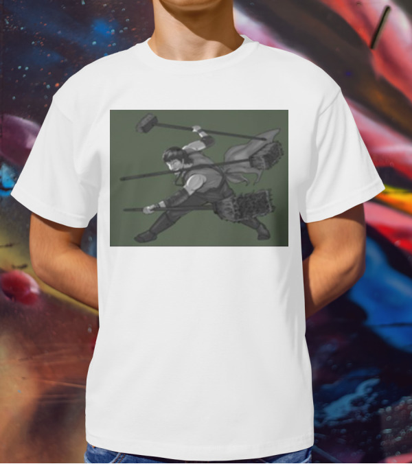 Three Broom Stance Cosplay Zoro T-Shirt