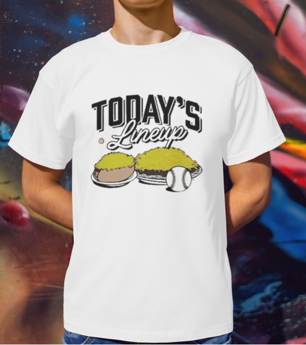 Today's Lineup Baked Potato Mac And Cheese Baseball T-Shirt