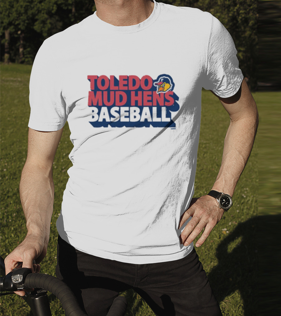 Toledo Mud Hens Baseball Logo With Iconic Classic Blue Hat And Yellow Cartoon Chicken T-Shirt