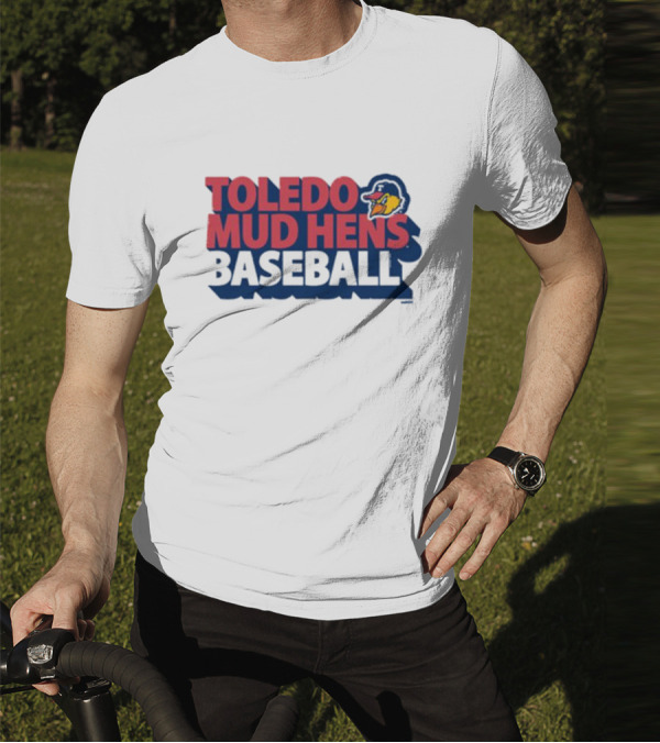 Toledo Mud Hens Baseball Logo With Iconic Classic Blue Hat And Yellow Cartoon Chicken T-Shirt