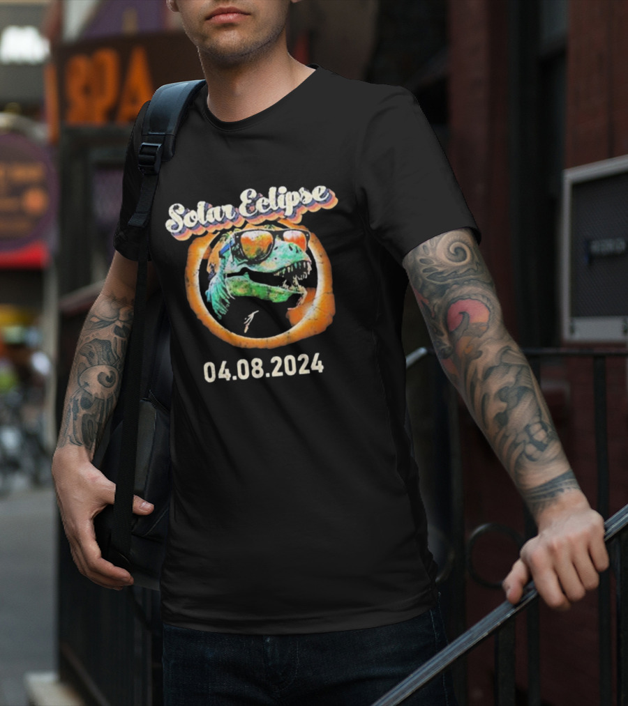 Solar Eclipse T-Rex April 8 T-Shirt