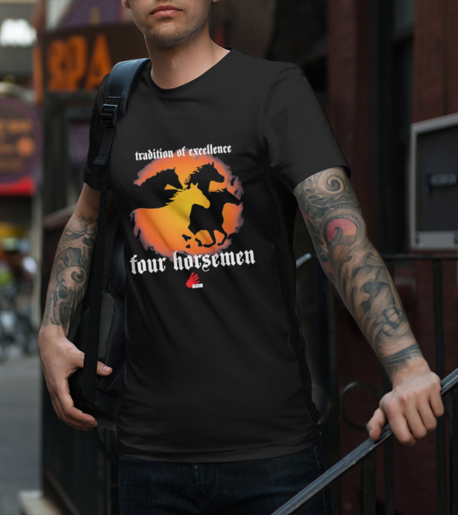 Tradition Of Excellence Four Horsemen Silhouette Sunset Motif ARN T-Shirt