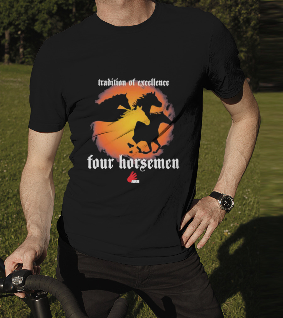 Tradition Of Excellence Four Horsemen Silhouette Sunset Motif ARN T-Shirt