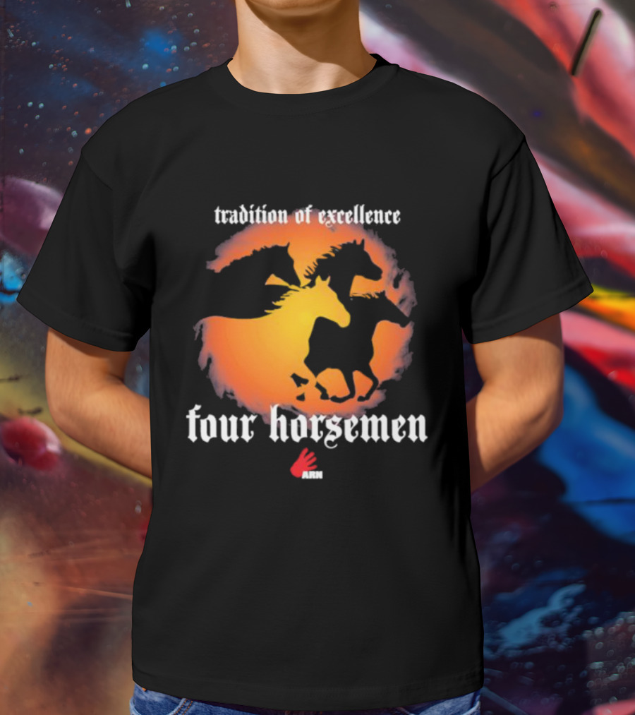 Tradition Of Excellence Four Horsemen Silhouette Sunset Motif ARN T-Shirt