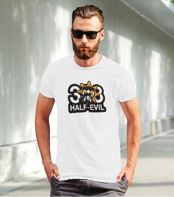 388 Half-Evil Sunburst Mask T-Shirt